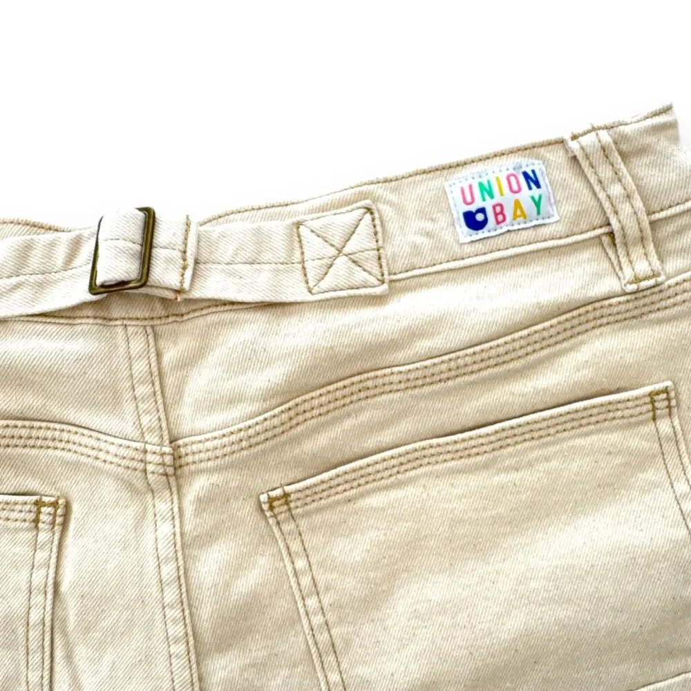 UnionBay Eli Carpenter Shorts Retro Dropcloth Color Distressed Jrs Sz 9‎ NWT